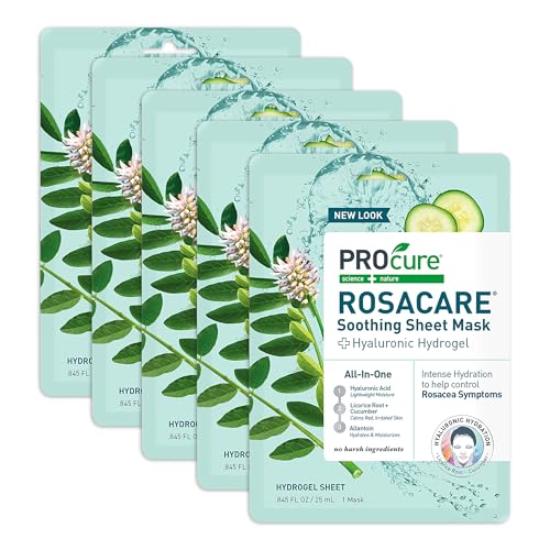 Procure Rosacare Sheet Face Mask - 5 Pack