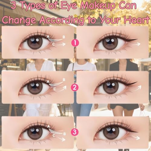 2 Pcs Gel Eyeliner Pencil Set, Eyeliners Pen for Beginners, 2026 New Foldable Eyeliner Stamp for Perfect Wings, Rotating E...