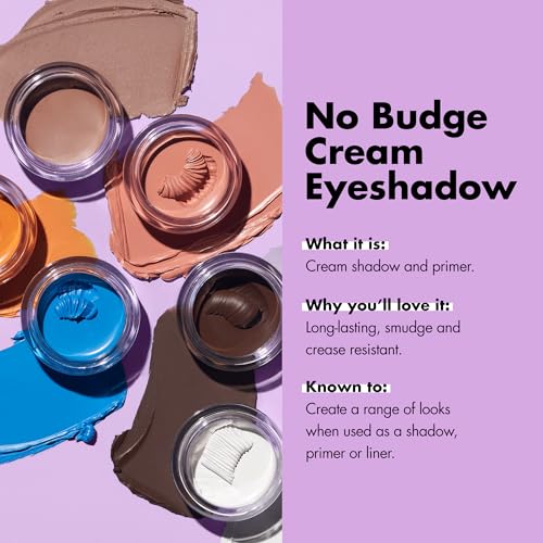 e.l.f. No Budge Cream Eyeshadow, 3-in-1 Eyeshadow, Primer & Liner With Crease-Resistant Color & Stay-Put Power, Vegan & Cr...