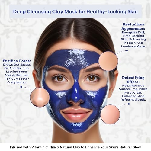 Argaviva Nila & Vitamin C Brightening Facial Mask | Pore Refining Clay Mask for Face with Honey & White Clay | Face Masks ...