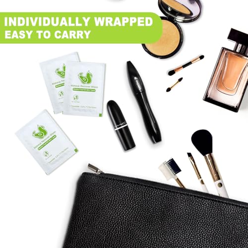 Bulk Individually Wrapped Makeup Remover Wipes - Gentle Cleansing for Face, Mascara, Lipstick - Travel & Hotel Use - 100 C...