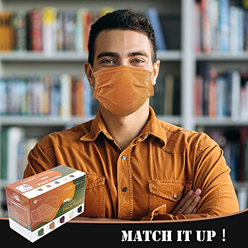 FriCARE Face Masks Disposable for Adults, 4 Ply ASTM Level 3, Allergy Protection, Individually Wrapped, 50 Pack, Assorted ...