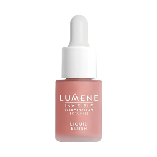 Lumene Invisible Illumination Liquid Blush Pink Blossom - Dewy Makeup Cheek Tint with Luminizing Pigments for Hydrated Glo...