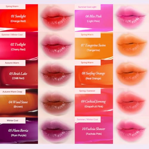 Daily Chips 'Haru Water Tint' (Lip Tint/Lip Stain) (Orange Red, 9.5g)