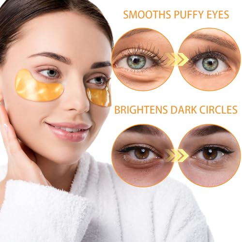 30 Pairs Lip Mask and Under Eye Patches, Crystal Collagen Eye Mask for Puffy Eyes, Effectively Nourishes Eye Masks Skincar...
