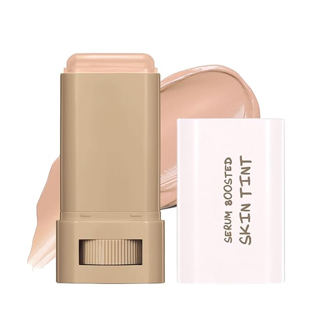 6 Colors Foundation Stick Beauty Balm Serum Boosted Skin Tinted Balm Concealer, Long-lasting Coverage, Even Skin Tone Port...