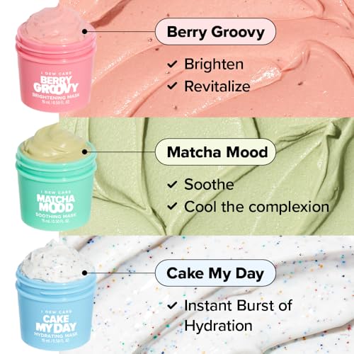 I DEW CARE Wash Off Face Mask Skincare Gift Set - Mini Scoops | Facial Masks, Matcha, Korean Skincare, Pore Cleansing Mas...