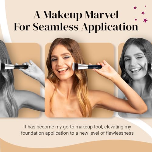 Large Flat Top Kabuki Foundation Brush by Keshima - Premium Makeup Brush for Liquid, Cream, and Powder - Buffing, Blendin...