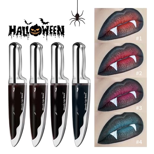 DLZZRS Matte Liquid Lip Gloss, Bloody Lip Stain, Spill-Proof Formula Design High Impact Long Lasting Lip Stain, Smudge Pro...