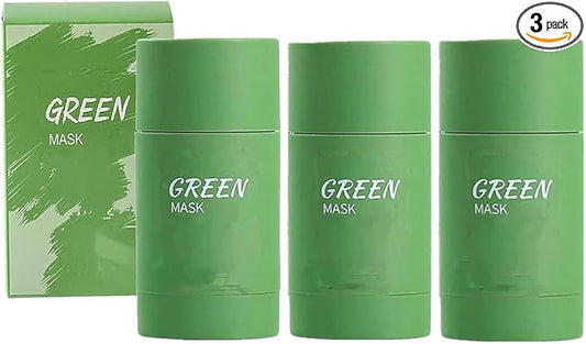 Bupposes Green Tea Face Mask Clay Stick, Blackhead Remover with Green Extract for Face, Deep Cleanse Face Mask Skin Care, ...