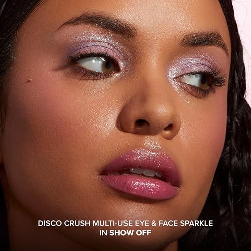 Too Faced Disco Crush High Shine Glitter Multi-Use Eye + Face Sparkle | Creamy, Iridescent, Multichrome Face & Eyeshadow G...