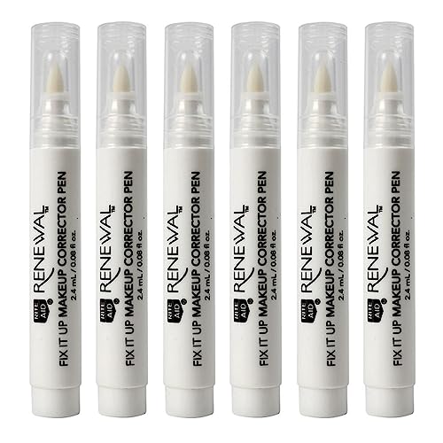 6 Pc Makeup Touch Up Corrector Pen Eraser Remover Fix Eyeliner Smudges Cosmetics Fixing Mishaps Eyeshadow Wingtip Mascara ...