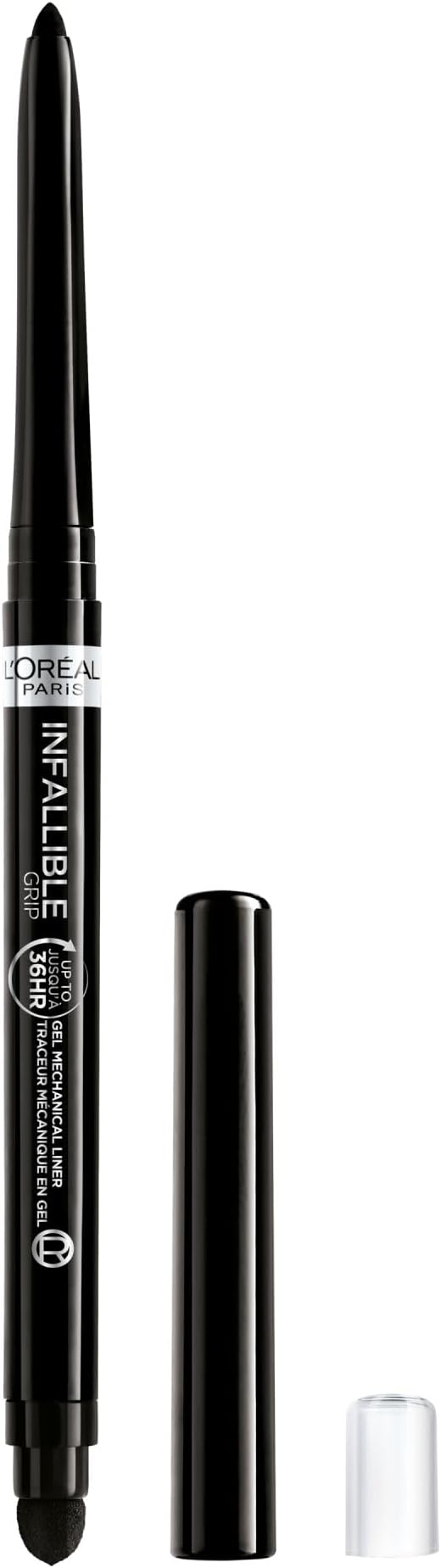 L'Oreal Paris Infallible Grip Mechanical Gel Eyeliner Pencil, Smudge-Resistant, Waterproof Eye Makeup with Up to 36HR Wea...