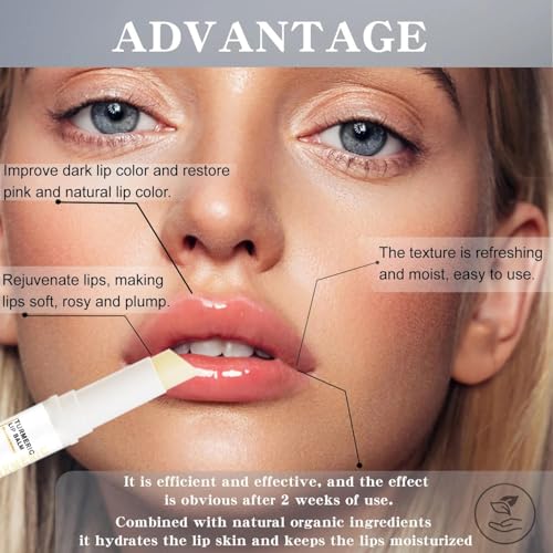 Turmeric Lip Scrub for Dark Lips, Moisturizing Lip Blam for Smokers, Exfoliating Lip Blam, Dark Lips Corrector Cream, Lip ...