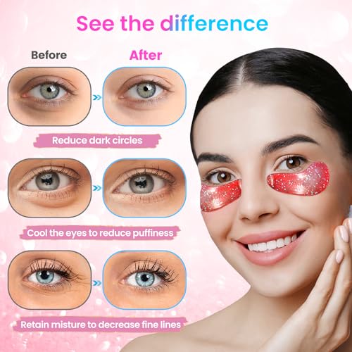 Onespring Eye Masks (48 Pairs) - Face Masks Skincare, Undereye Patches for Puffy Eyes, Dark Circles, Wrinkles, Collagen Ey...