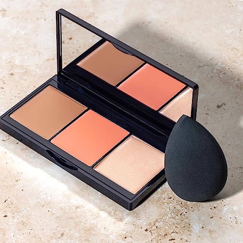Lune+Aster Orion Creamy Cheek Trio | Ultra-Blendable Cream Bronzer, Blush And Highlighter Trio, All-In-One Palette