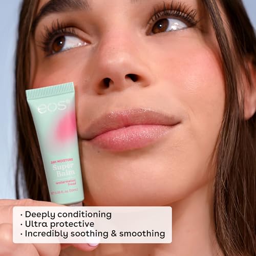 eos 24H Moisture Super Balm- Watermelon Frosé & Mango Melonade, Lip Mask, Day or Night Lip Treatment, Made for Sensitive S...