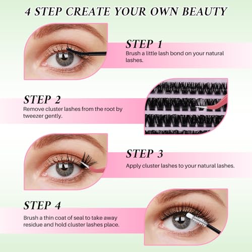 Lash Clusters 4 Style DIY Lashes Clusters Eyelash Clusters False Eyelashes Cluster Eyelash Extensions Wispy Lash Clusters ...