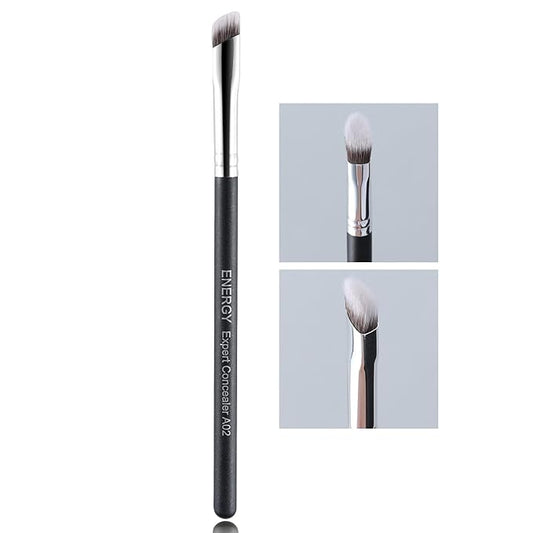ENERGY Angled Concealer Brush Under Eye Premium Makeup Brush for Concealer Foundation Eyeshadow Nose Contours with Liquid ...