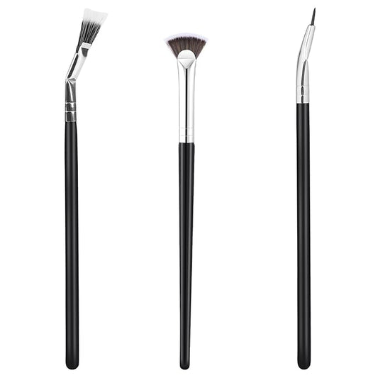 Folding Angle Lash Brush Scalloped Mascara Fan Brush Eyelash Eyebrow Brush Mascara Applicator Angled Fan Shaped Makeup Las...