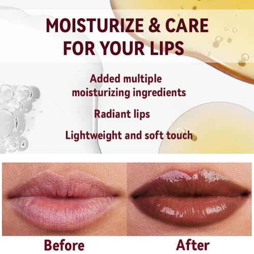FeiCuiYun Brown Honey Tinted Lip Stain Lip Balm Lip Gloss Lipstick, Sheer Hydrating Lip Stains Tint, Moisturizing Lip Colo...