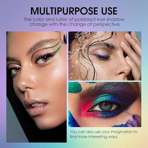 Corlo Metallic Chameleon Eyeliner, Glitter Liquid Eyeshadow Multi-Dimensional Long-lasting Colorful Multi-Reflective Multi...