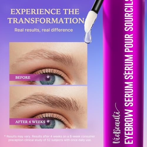 VieBeauti Eyebrow Growth Serum: Eyebrow Serum to Grow Brows with Advanced Formula to Boost Longer Fuller and Thicker Looki...