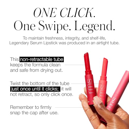 RMS Beauty Legendary Serum Lipstick The Nudes – Hydrating Long-Wear Nude Lipstick with Oils & Antioxidants, Creamy Nourish...