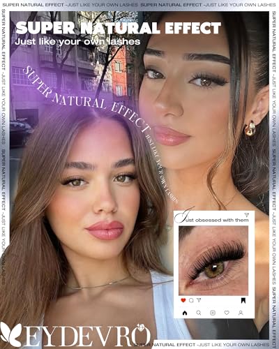 EYDEVRO Wispy Lash Clusters kit Eyelash Clusters Kit Natural Cluster Eyelash Extensions 10-16mm D Curl Cluster Lashes Salo...