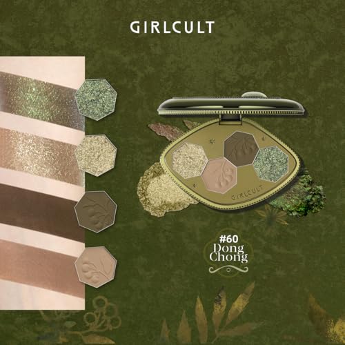 GIRLCULT 4-Color Eyeshadow Palette – Pigmented Makeup Palette with Matte & Shimmer Finishes, Long-Lasting & Blendable, Bui...