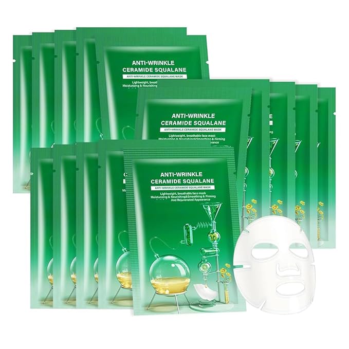 Anti-Wrinkle Face Masks, Moisturizing Spa Face Masks Skincare Hydrating Face Sheet Masks, Hyaluronic Acid, Daily Sheet Mas...