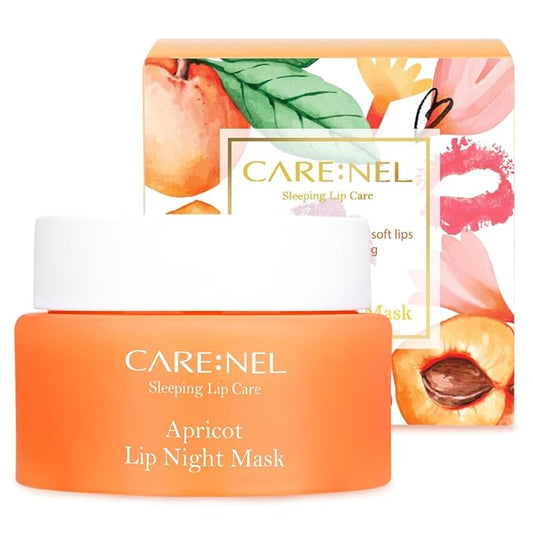 CARE:NEL Lip Mask Overnight 23g (Apricot) Korean Beauty Intensive Treatments Balm, Nourish, Hydrate, Scrubs Exfoliator