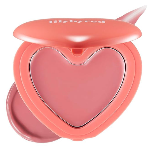 lilybyred Luv Beam Cheek Balm | Heart-Shaped Korean Cream Blush, Semi-Matte Finish, Long-Lasting, Blendable & Buildable, S...