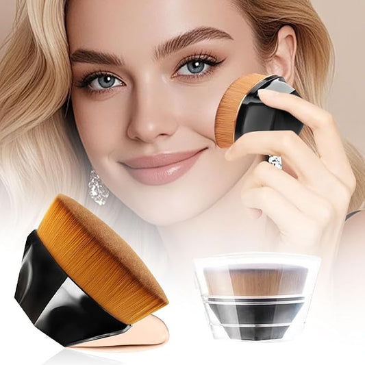 Flat Top Foundation Brush, Hexagon Kabuki Brush Face Blush Liquid Premium Makeup Powder Foundation Brush for Liquid,Cream ...