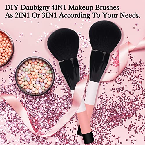 Makeup Brushes Daubigny 4IN1 Powder brush Premium Durable Kabuki Makeup Brush Eyeshadow Brush Concealer Brush Perfect For ...