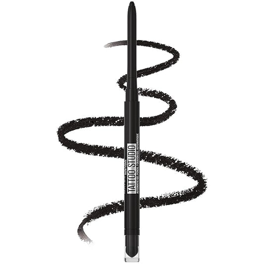 Maybelline Tattoo Studio Automatic Gel Pencil Waterproof Eyeliner, Blendable, Smudge Resistant, Matte Eyeliner For Up To 3...