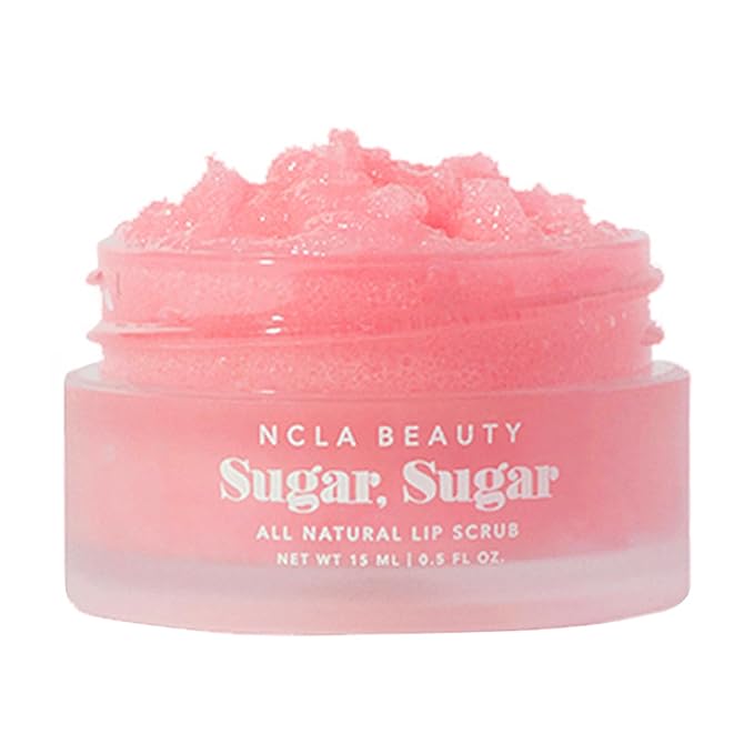 NCLA - Natural Sugar, Sugar Lip Scrub | Vegan, Cruelty-Free, Clean Skincare (Pink Champagne)