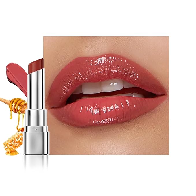 Red Honey Tinted Lip Stain Lip Balm Lip Gloss Lipstick, Sheer Hydrating Lip Stains Tint, Moisturizing Lip Color for All Sk...