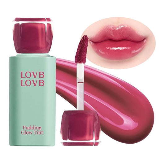 LOVB LOVB Pudding Glow Korean Lip Tint | Natural Lip Stain | Gloss to Stain | Long-Lasting & Non-Sticky | Lightweight Lip ...