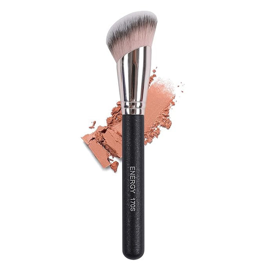 ENERGY Angled Foundation Brush – Flawless Blending Contour Brush for Liquid, Cream & Powder – Dense Soft Bristles, Profess...