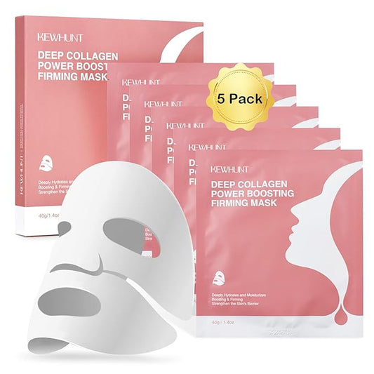 Kewhunt Deep Collagen Face Mask Overnight, Bio- Collagen Mask Real Deep Mask, Hydrating Hydrogel Masks with Low Molecular ...