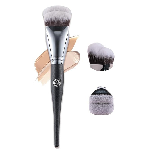 ENERGY Foundation Brush - Professional Angled Flat Makeup Brush for Liquid,Cream,Powder,Contour & Blush, Blending,Buffing ...
