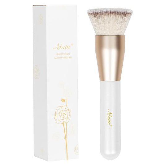 Matto Foundation Brush for Liquid Cream Makeup, Flat Top Cosmetic Brush, Premium Makeup Brush, Tanner Brush, Mineral Powde...