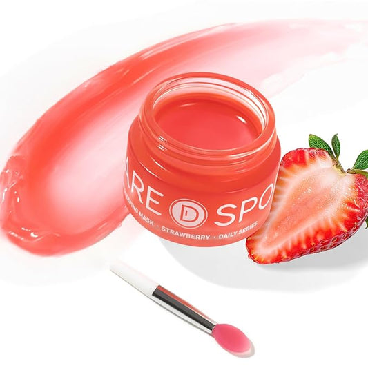 SPODARE Sleeping Lip Mask Strawberry - Overnight Lip Treatment, Lip Care Hydration, Repair for Dry Cracked Lips, Vitamin ...