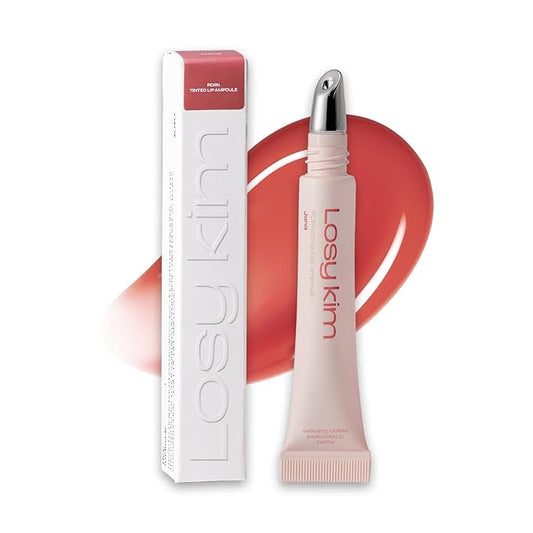 Losy Kim PDRN Tinted Lip Serum – High Gloss Ultra Hydrating Natural Glow, Non-Sticky Volumizing Color Glaze with Long-Last...