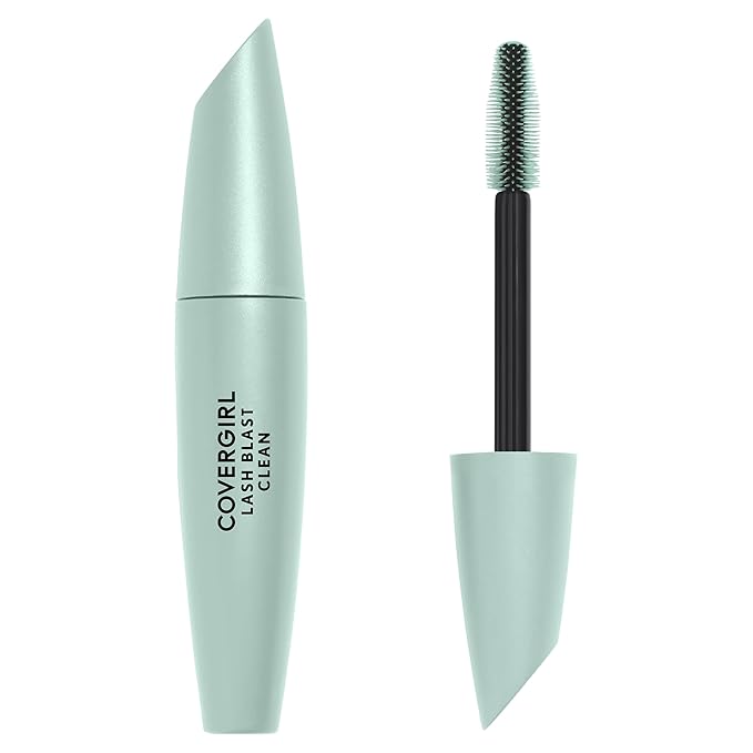 CoverGirl Lash Blast Clean Volume Mascara, Vegan Formula, Volumizing, Smudge-Proof, Black Brown, 1 Count