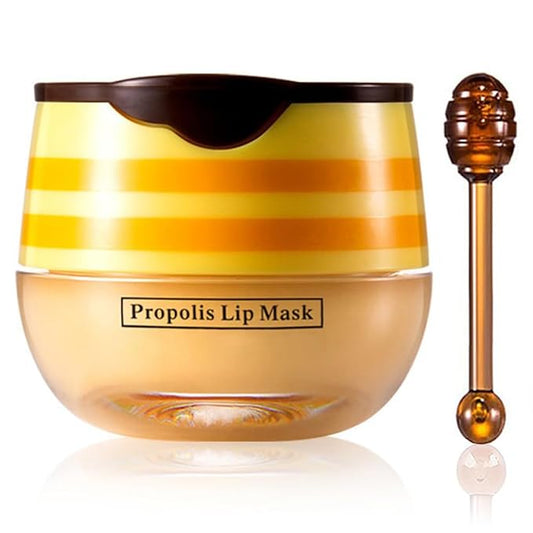 Strawberry & Honey Lip Balm, Vitamin E Lip Masks & Moisturizing/Hydrating Propolis Lip Sleeping Mask With Brush, Nourish A...
