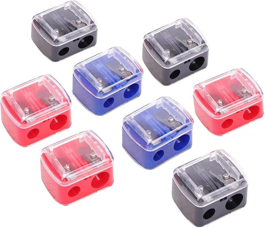 10 Pcs Eye Makeup Pencil Sharpeners Eyeliner Manual Pencil Sharpeners Cosmetic Pen Sharpeners 2 Holes Pencil Sharpeners Mu...