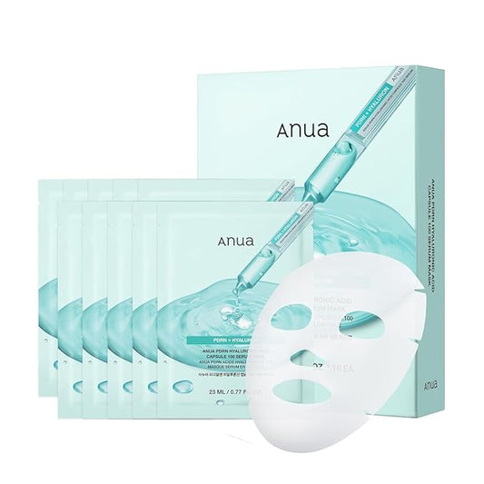 ANUA PDRN Hyaluronic Acid Capsule 100 Serum Mask, everyday glow korean sheet mask with Salmon PDRN, Hyaluronic acid, Colla...