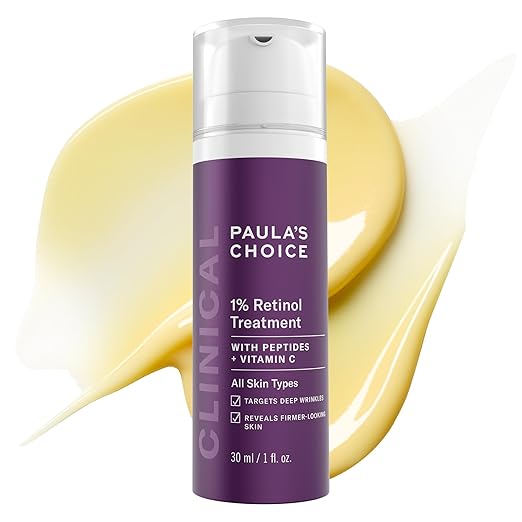 Paula's Choice CLINICAL 1% Retinol Face Treatment with Peptides, Vitamin C & Licorice Extract, Anti-Aging Skin Care Serum,...